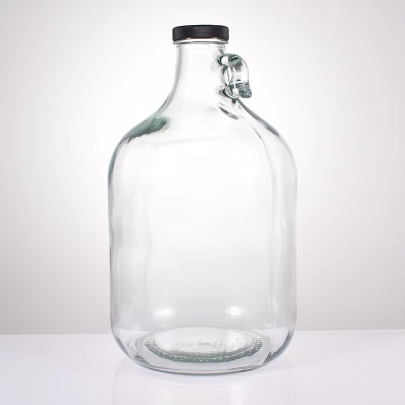 الجملة 5L زجاج Demijohn Carboy مع غطاء لولبي مقبض واحد 