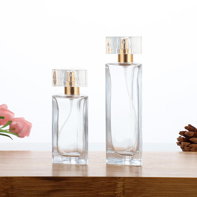 فاخر فريد من نوعه المنشور الثلاثي 30 مل 45 مل زجاجات العطور الفارغة مع غطاء رذاذ مضخة وصندوق قابل للتخصيص