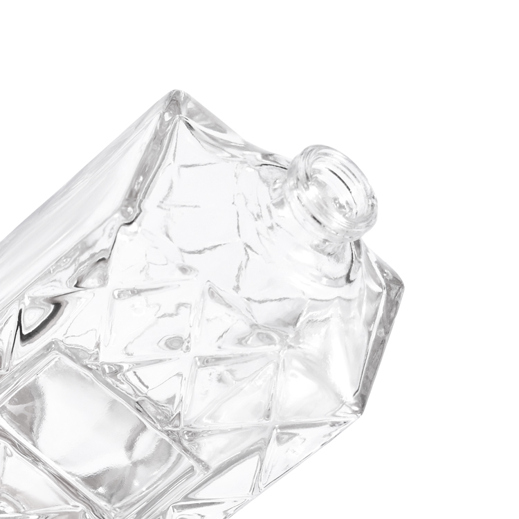 زجاجة عطر زجاجية منقوشة فاخرة سعة 30 مل مع غطاء أسود - تغليف زجاجة عطر شفاف مخصص