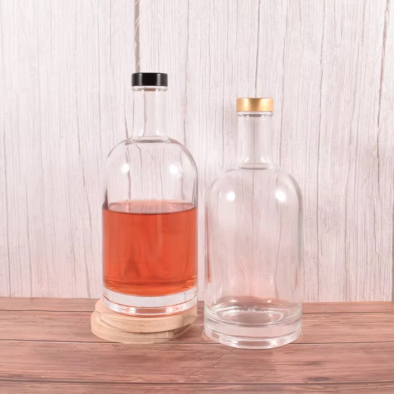 زجاجات فودكا زجاجية فاخرة سعة 750 مل 