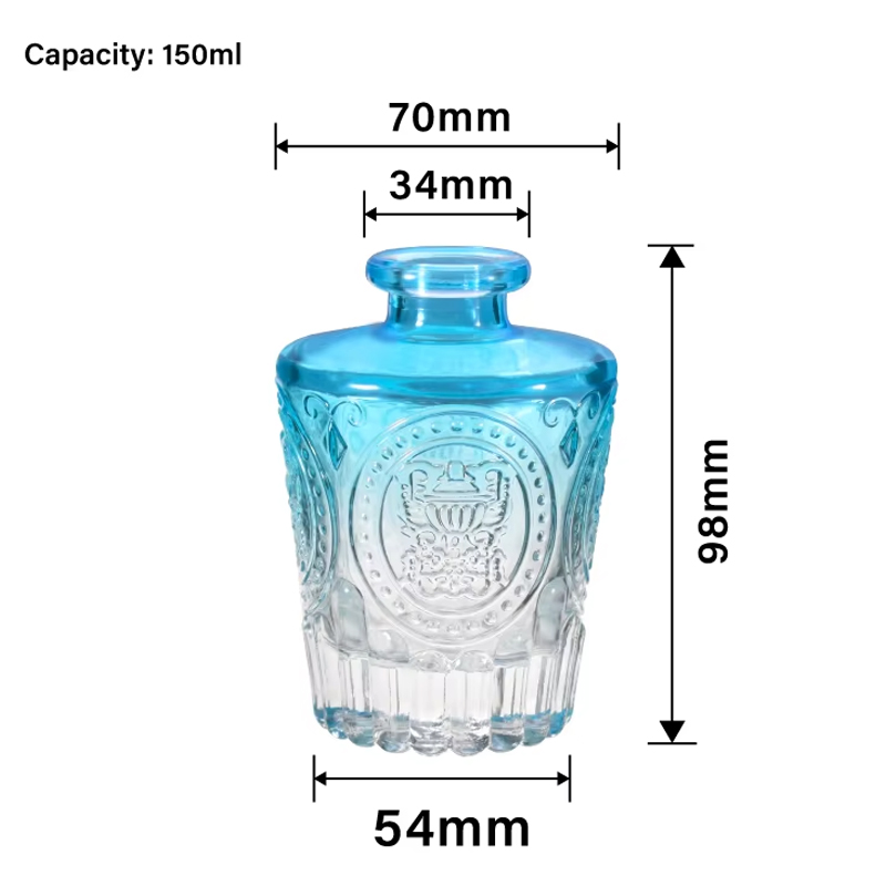 زجاجة ناشرة زجاجية زجاجة عطرية متدرجة قابلة لإعادة الملء حاوية الزيوت العطرية ملحقات العطور