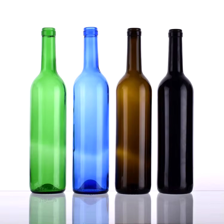 الجملة 1000 مل بوردو شكل زجاجي فارغ زجاجة النبيذ الفودكا