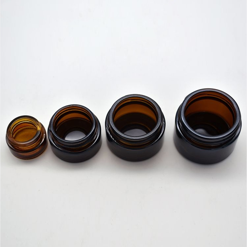 صديقة للبيئة العنبر مستحضرات التجميل جرة كريم الزجاج