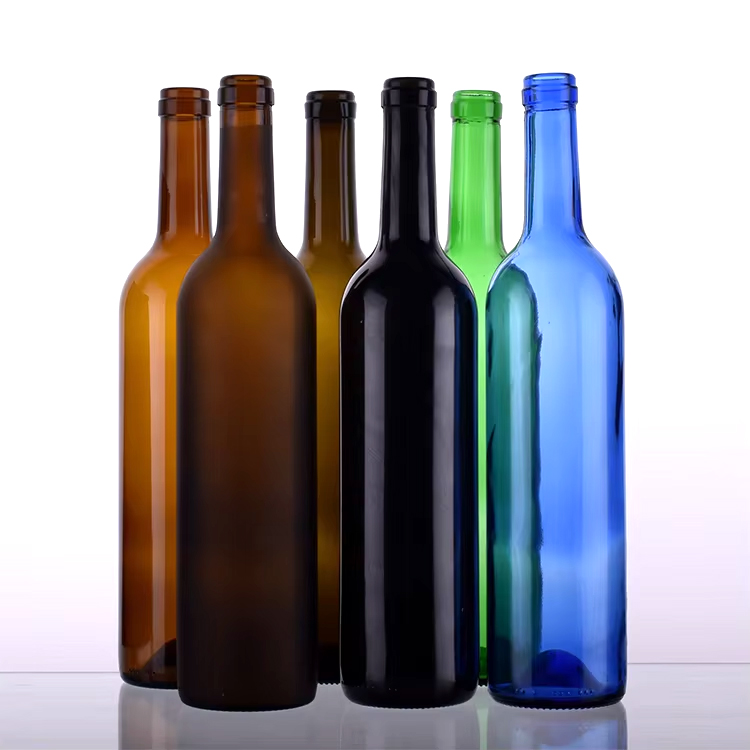 الجملة 1000 مل بوردو شكل زجاجي فارغ زجاجة النبيذ الفودكا