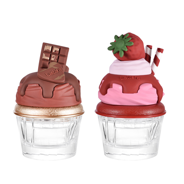 زجاجة عطر على شكل آيس كريم إبداعي - عبوة عطر زجاجية لطيفة مستوحاة من الحلوى مع غطاء مخصص