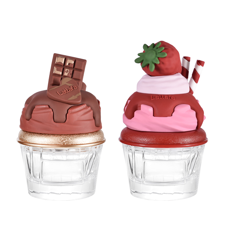 زجاجة عطر على شكل آيس كريم إبداعي - عبوة عطر زجاجية لطيفة مستوحاة من الحلوى مع غطاء مخصص