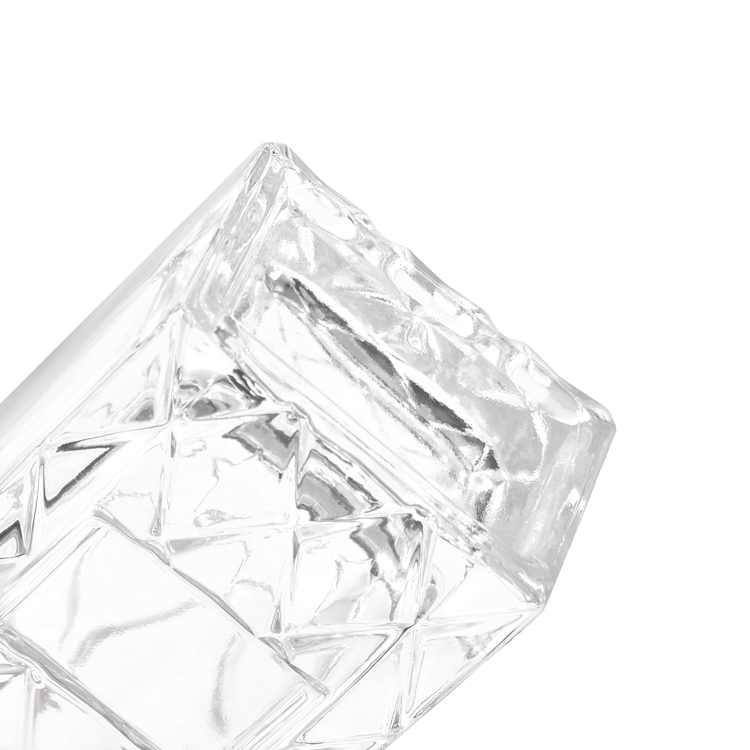 زجاجة عطر زجاجية منقوشة فاخرة سعة 30 مل مع غطاء أسود - تغليف زجاجة عطر شفاف مخصص