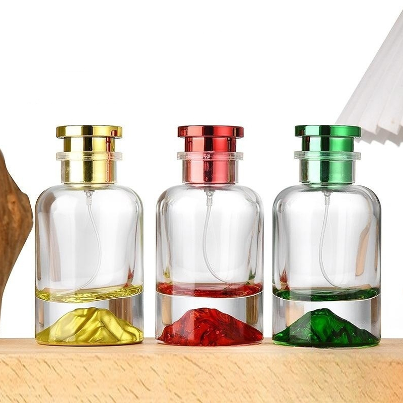 30 مل 50 مل قاعدة بركان ثقيلة 100 مل زجاجة رذاذ عطر ذات اسطوانة مستديرة