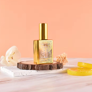 زجاجة عطر ذهبية عالية الجودة سعة 16 مل على طراز الشرق الأوسط العربي