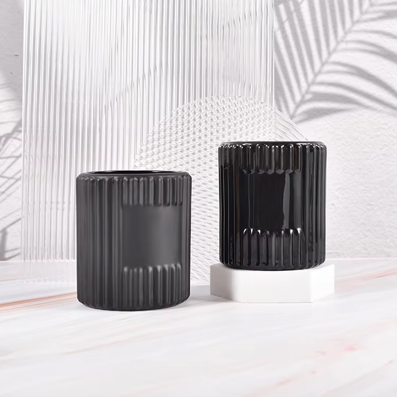 جرة شموع زجاجية مضلعة فارغة سعة 7 أونصة لصنع الشموع