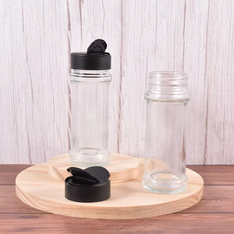 برطمانات توابل زجاجية شفافة سعة 100 مل في زجاجة مزيج توابل 