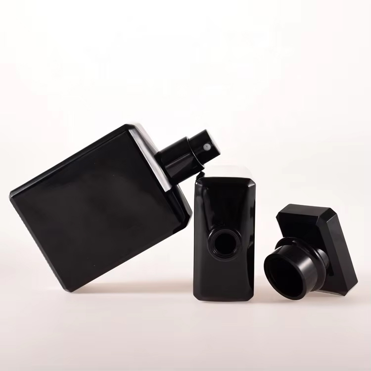 تصميم جديد زجاجة عطر زجاجية سوداء 30 مل 50 مل 100 مل 