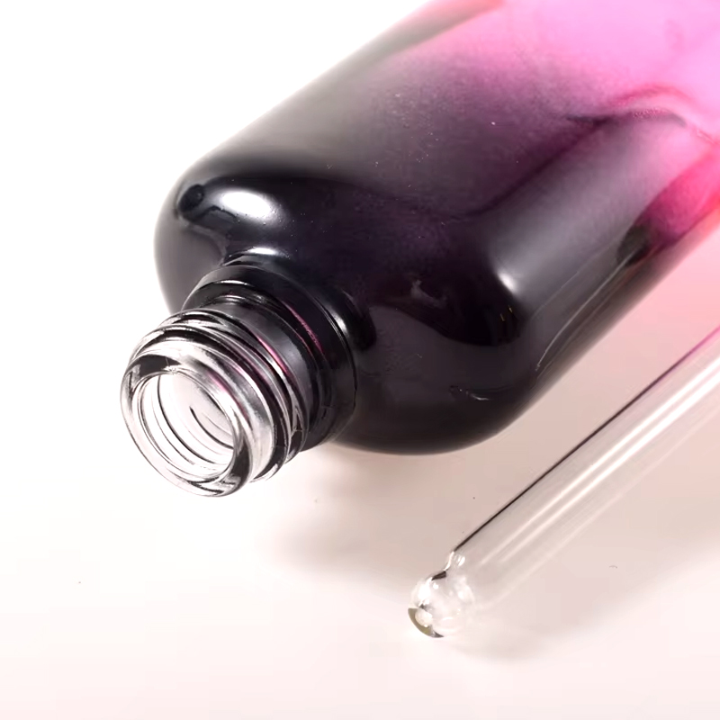 صديقة للبيئة زجاج متدرج 10 مل 20 مل 30 مل 50 مل زجاجة مصل فريدة من نوعها قابلة لإعادة التدوير للزيوت الأساسية قطارة زجاجية