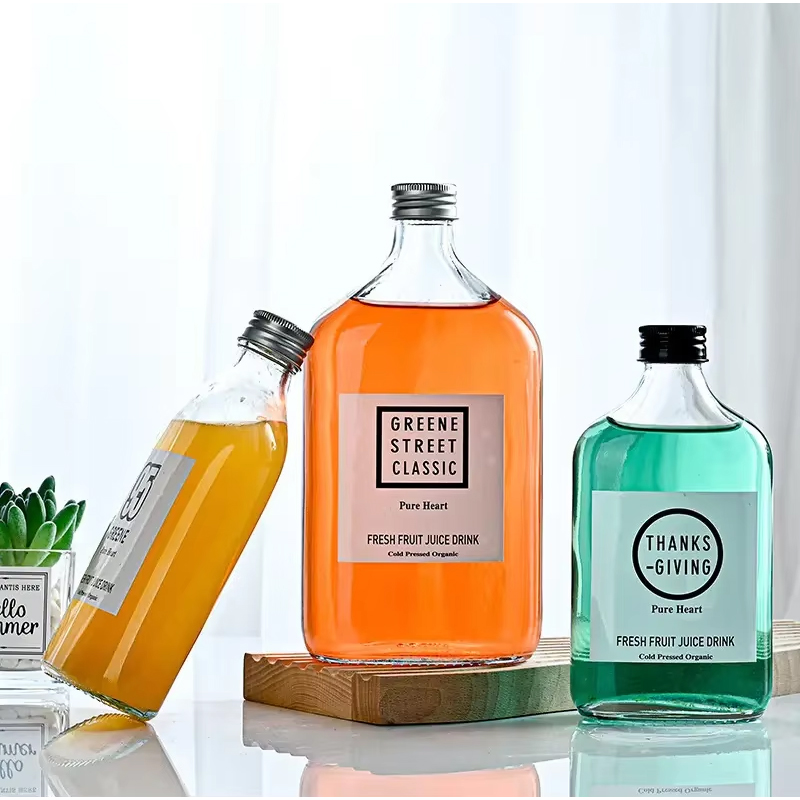 أعلى جودة شعار مخصص 50 مل 200 مل 350 مل 500 مل القهوة زجاجة فارغة زجاجة مشروبات السائبة