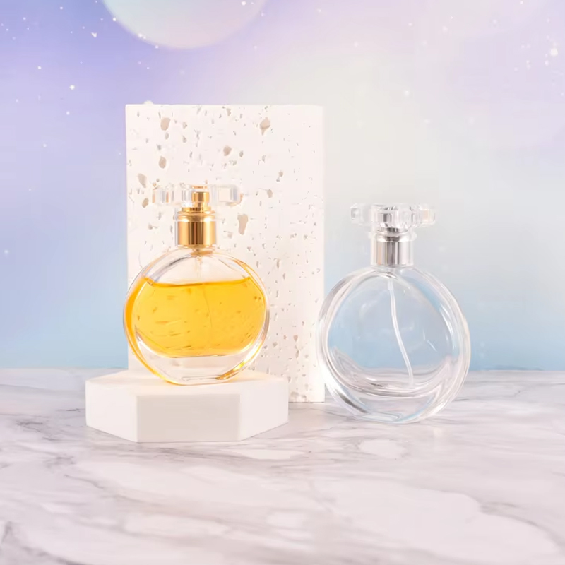 30 مل 50 مل 100 مل زجاجات عطر زجاجية ذات فم مفلطح حديث