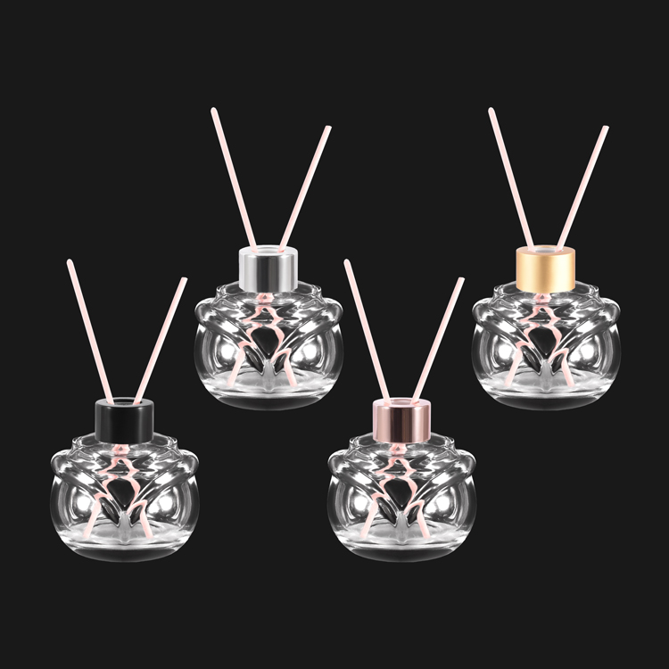 زجاجة ناشر قصب زجاجية فاخرة على شكل وردة زجاجة ناشرة عطرية مزخرفة للعطر المنزلي