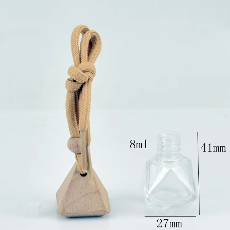 الجملة شكل الماس 8ML شنقا العطور سيارة الناشر فارغة سيارة الهواء المعطر زجاجة عطر الزجاج