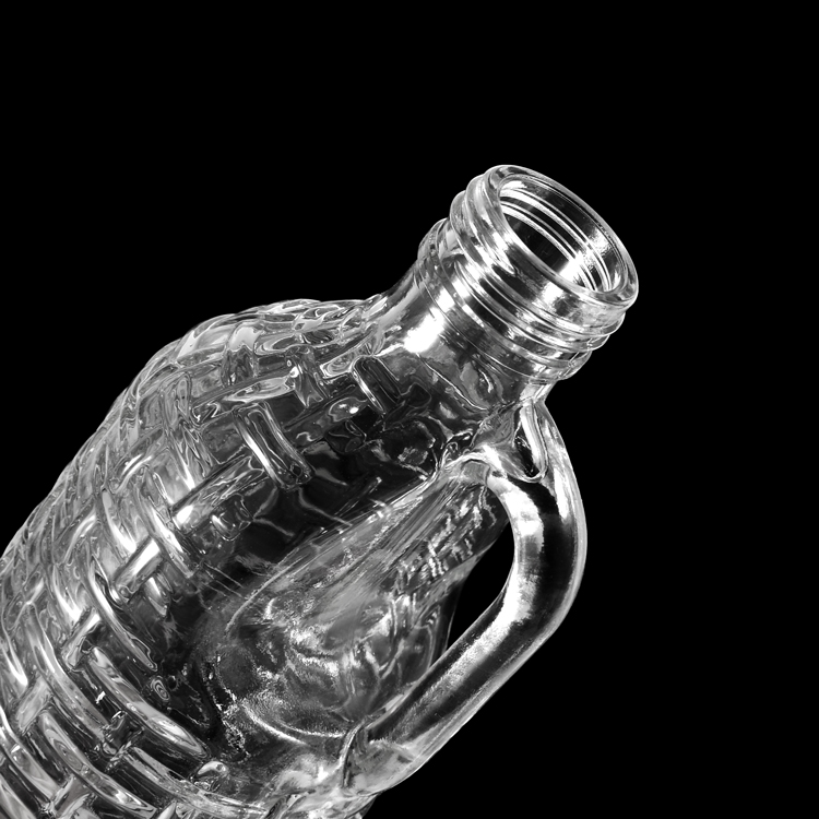 1000 مل زجاجة عصير زجاجية مع مقبض سعة كبيرة زجاجة مشروبات زجاجية قابلة لإعادة الاستخدام للعصير، عصير الليمون المشروب البارد