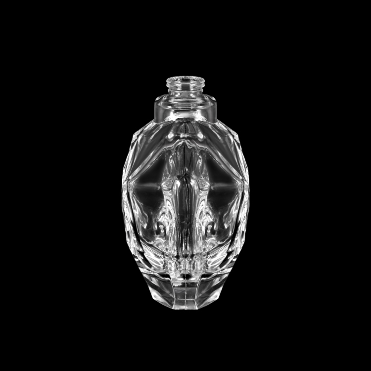 زجاجة عطر زجاجية ذات جوانب على شكل قلب فاخرة لتغليف العطور المخصصة